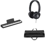 Yamaha P-145 Digital Piano with 88 Graded Hammer Compact Keys bundled with HPH-150 Headphones, and SC-KB851 Piano Bag