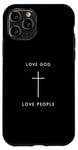 Coque pour iPhone 11 Pro Love God Love People Cross - Minimaliste Christian Jésus