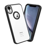 Coque pour Apple iPhone XR en Transparent - Noir Housse de protection Étui en silicone TPU flexible avec application Chrome - Neuf