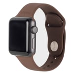 Apple Watch (38/40/SE/41mm) Holdit Rem Silikon - Dark Brown