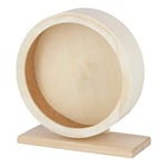 Roue à hamster Kerbl 81787 en bois avec surface de roulement fermée en liège pour une prise en main sûre, diamètre 22 cm