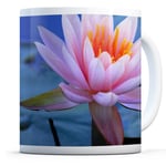 Cute Pink Water Lily -Drinks Mug Cup Kitchen Birthday Office Fun Gift #13118