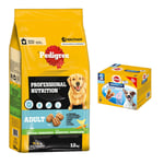 12 kg Pedigree Professional Nutrition Adult + 56 Dentastix S till sparpris! - Fjäderfä & grönsaker + Dentastix Small