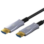 goobay 65562 Câble HDMI 2.1 (AOC) 50 m / 8 K 60 Hz et 4 K 120 Hz/Câble HDMI optique pour HDTV, projecteur, moniteur, etc. / Câble AV actif