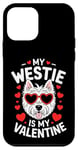 Coque pour iPhone 12 mini West White Terrier Westie My Valentines Hearts Day