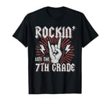 Rockin Into The 7th Grade Rockstar School Rock Star Rocker T-Shirt