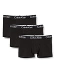 Calvin Klein Men's Trunk 3pk 000nb2970a Trunks, Black (Black), XS