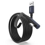 Syntech Link Cable 10 FT Compatible with Quest 3/Quest2/Pro Accessories Pico4/Pro and PC/Steam VR, High Speed PC Data Transfer, USB 3.0 to USB C Cable for VR Headset and Gaming PC, Black