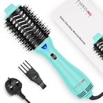 One-Step Hair Dryer Brush, PARWIN PRO BEAUTY Blow Dry Hair Brush, 4 in 1 Hot Brushes for Hair Styling, Drying, Volumizing, Straighten, Negative Ion Care Hot Air Brush, 1000W, Green