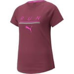 Puma Run 5K Logo S6438445 Naisten lyhythihainen t-paita, vaaleanpunainen