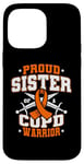 Coque pour iPhone 14 Pro Max Ruban orange « Proud Sister Of A COPD Warrior COPD Fighter »