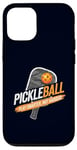 Coque pour iPhone 12/12 Pro Pickleball Play Smarter Not Harder Funny pour hommes et femmes