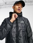 Nike Windrunner Thermore Quilted Coat Jacket Down Fleece Lined Black Size Large