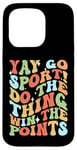 iPhone 15 Pro Non-Sports Fan Retro Groovy Yay Go Sports! Funny Sports Case