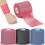 3 st Athletic Pre Wrap Tape för sport Pre-wrap Athletic Tape 2,75 tum av 30 yards (färg: färgglad)