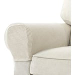 Set om 2 Jacquard Stretch Soffa Fåtölj Armstödsskydd Anti-Slip Möbelskydd Armstödsskydd för Soffa Recliner