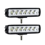 Barre Lumineuse LED de 6 Pouces Blanche 30W 6000K Modules Travail à une Rangée Hors Route Conduite Brouillard Bateau Lumière Étanche SUV ATV Voiture