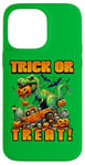 Coque pour iPhone 14 Pro Max Trick or Treat Dinosaure T-Rex pour les amateurs d'Halloween