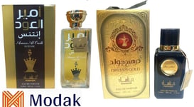 Modak 2 Pack Unisex Perfume Ameer al OUD Intense, Dirham Gold OUD EDP 100ml