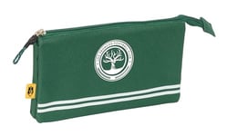 Safta Kings League Troncos Trousse Triple pour Enfant, idéale pour Les Enfants d'âge Scolaire, Confortable et Polyvalente, qualité et résistance, 22 x 3 x 12 cm, Vert foncé, Vert foncé, Estándar,