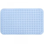 1 pièce 36x71cm tapis de salle de bain antidérapant bleu, tapis de douche carré tapis de bain en pvc anti-moisissure avec ventouse, tapis de massage