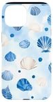 Coque pour iPhone 15 Aquarelle bleue à pois côtiers petite-fille esthétique