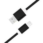 Câble Micro Usb Pour Blackview A80s Câble Usb Tressé Nylon 1,3 Mètre Câble Charge/Synchro Rapide-Transfert De Données - Noir