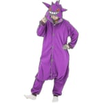 Gengar Kostym Helkropp Pyjamas Halloween Jul En-delad Kigurumi För Män Kvinnor M