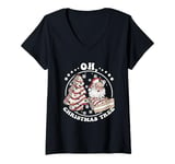 Womens Oh Christmas Tree Funny Christmas Tree Cakes V-Neck T-Shirt