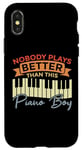 Coque pour iPhone X/XS Piano Claviers Pianiste Kid