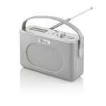 Swan SRA43010GRN Retro DAB Bluetooth Radio, LCD Display with Blue Backlight, 20 Pre Set Stations, Grey