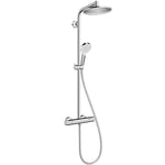 Colonne de douche thermostatique Hansgrohe Crometta s 240 EcoSmart chromé + tablette AddStoris