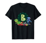 Letter B Sign Alphabet Last Name Consonants Robot Dino Gift T-Shirt