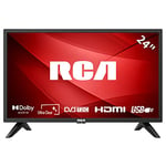 RCA 24 Inch HD TV, DVB-T/T2/C FreeView HD Dolby Digital Audio TV, Triple Noise Reduction Color Engine LED Backlighting, HDMI VGA PC Audio USB Media Player, Ideal Small TV for Lounge or Kitchen