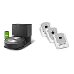 irobot Aspirateur Robot connecté Roomba j7+ - Station d'autovidage - 2 brosses Caoutchouc - Idéal Animaux & Accessoire Officiel - Lot de 3 Sacs jetables pour Station CleanBase