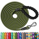 X XBEN Longe pour Chien, 3M 5M 10M 15M 20M 25M 30M Laisse de Dressage pour Chien, Laisse pour Chien avec Poignée Confort et Mousqueton Verrouillable, Longe Robuste pour Petits, Moyens et Grands Chiens