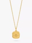 Dower & Hall White Sapphire Stellar Locket on Millie-Grain Textured Chain