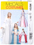 McCall's Patterns M5731 Patrons de Costumes de Princesse pour Fille Blanc Tailles 3 à 8 Ans