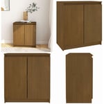 Armoire latérale marron miel 60x36x65 cm bois de pin massif - armoire d'appoint - armoires d'appoint - Home & Living - Brun