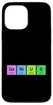 Coque pour iPhone 13 Pro Max GENIUS Tableau périodique Science Cadeau STEM Lab Chimiste Elements