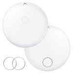 iVANKY FusionFinder Smart Tag Air Tracker Émetteur de suivi d'objet pour Apple Find My (iOS uniquement) Suivez votre clé, portefeuille, bagage, sac à dos, émetteur avec batterie amovible, IP67, 2 pack