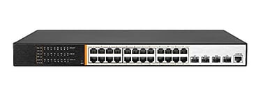 LKSWPOE241L3 Switch réseau 24 Ports POE 400 W + 4 Ports SFP 10 Gigabit et 1 Porte Console Layer 3