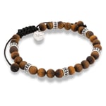 By Billgren Nobel Beadsarmband i silver Tiger eye