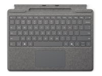 Microsoft Surface Pro Keyboard - Tastatur - Med Styrepute, Akselerometer, Lagrings- Og Ladebakke For Surface Slim Pen 2 - Platina - For Surface Pro 10 For Business