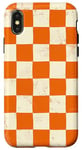 Coque pour iPhone X/XS Orange Pop Art Polka Dots Vanille Blanc et Café