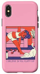 iPhone X/XS Fluffy Cat Yoga Stretch Cozy Home Yoga Cute Retro Comic Case