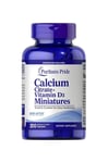 Puritan's Pride - Calcium Citrate + Vitamin D3 Miniatures - 200 Mini Coated Tablets