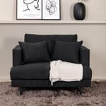 Venture Home Fåtölj Sofia Single Sofa - Black / Velvet 15554-888