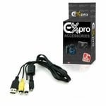 Ex-Pro AV USB Cable Lead UC-E6 & EG-CP14 for Nikon Coolpix P7100 P7700 SQ S2