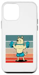 Coque pour iPhone 12 mini Dessin animé de remise en forme de force d'haltérophilie de